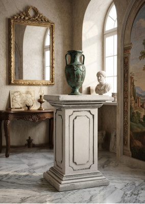 Decorazione Colonna Colonne Pietra Stile Antico Stand Romano Base