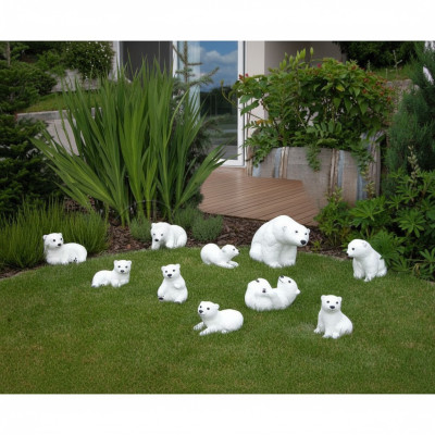 Statua di orso polare, statua di orso da giardino, decorazione da giardino, figure, statue, decorazione, figura