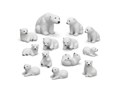 Statua di orso polare 18 cm Statua Orso Decorazione da giardino Figure Statue decorativo