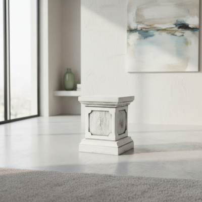 Decorazione Colonna Colonne Pietra Stile Antico Romano Bianco Decorazione Supporto Base