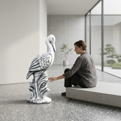 Decorazione da giardino gru terrazza pietra figure figura statua scultura