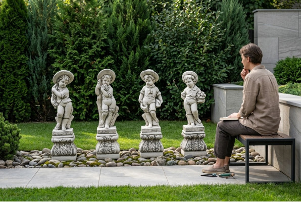 Base 27cm per scultura design figura statua giardino figure statue