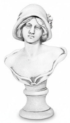 Busto Donna Stile Antico Antichità 40cm Pietra Statua Scultura Sculture