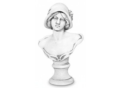 Busto Donna Stile Antico Antichità 40cm Pietra Statua Scultura Sculture