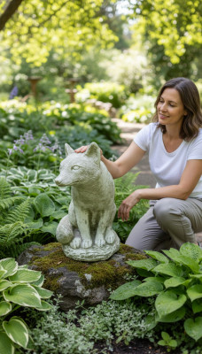 Decorazione del giardino Gufo Terrazza Pietra Figure Statua Decorativa