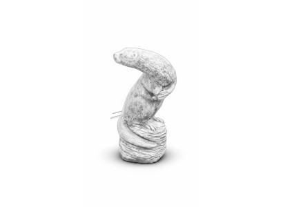 Decorazione del giardino, furetti in pietra per la terrazza, statuette decorativa.