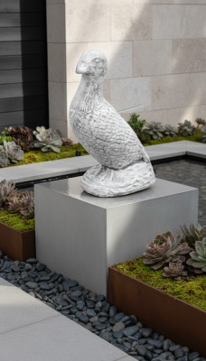Arredamento da giardino anatre terrazza figure in pietra statua decorativa scultura