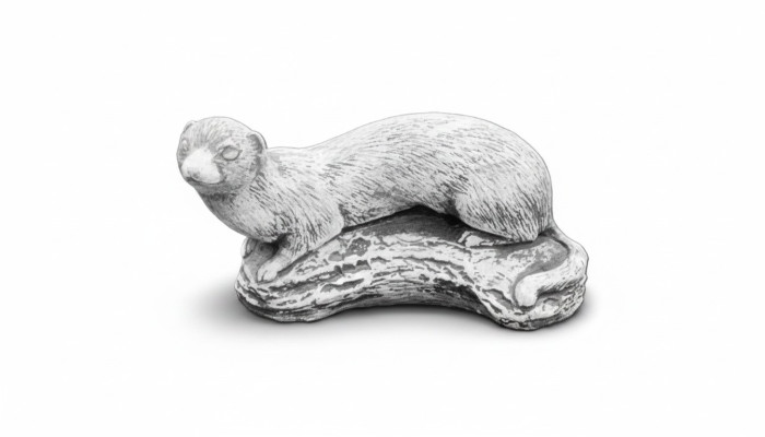 Decorazione del giardino, furetti in pietra bianca per la terrazza, figura naturale di statua.