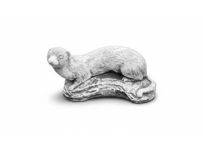 Decorazione del giardino, furetti in pietra bianca per la terrazza, figura naturale di statua.