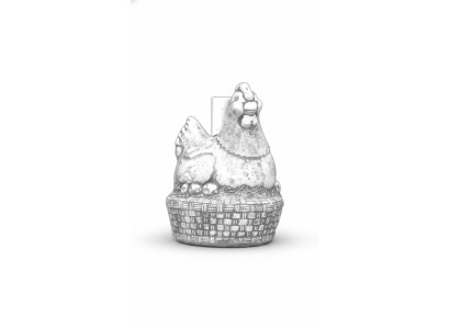 Pulcino Gallina Giardino Statua Figure Statuette Scultura Decorazione