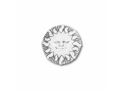 Pannello di pietra a rilievo con immagine del sole, immagini a rilievo per la decorazione del giardino.