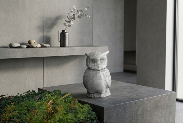 Giardino Natura Decorazione Gufo Terrazza Pietra Figure Statua Decorativa