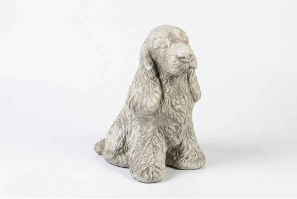 Decorazione del giardino, Cane bianco, Terrazza in pietra, Figure decorative, Statua.