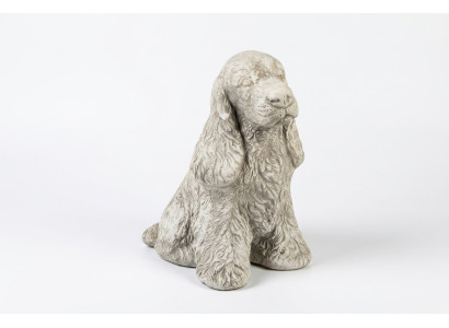 Decorazione del giardino, Cane bianco, Terrazza in pietra, Figure decorative, Statua.