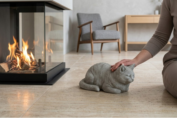 Giardino Decorazione Gatto decorativo Terrazza Statue di pietra Figura statua