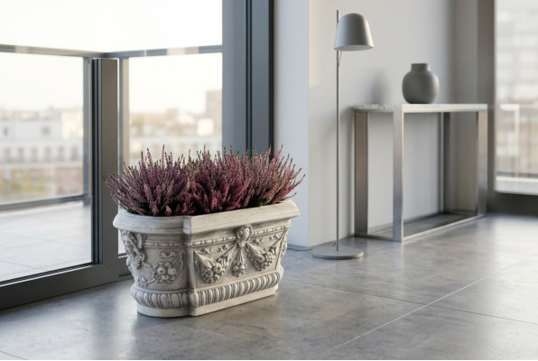 Vasi decorativi per fiori XXL in cemento da giardino per la terrazza