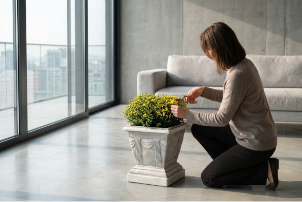 Figura Bianco Vaso di fiori Pianta Contenitore Figura Decorazione Vasi da fiori Giardino