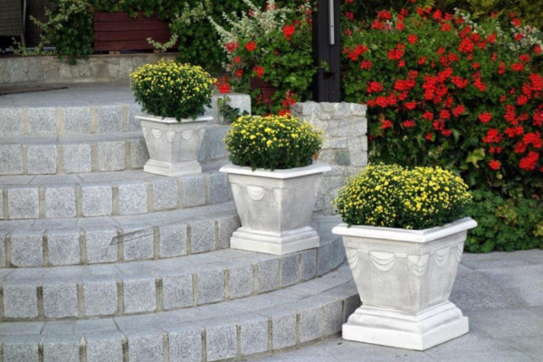 Figura Bianco Vaso di fiori Pianta Contenitore Figura Decorazione Vasi da fiori Giardino