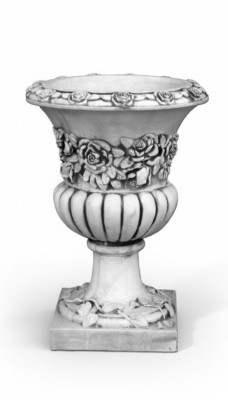 Vaso per fiori Cassettina per fiori Giardino Pietra Decorazione Decorazione Stile antico Fiori