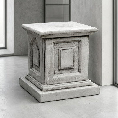 Decorazione Colonna Colonne Pietra Stile Antico Vaso da Fiori Romano Bianco Supporto