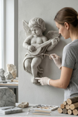 Grabschmuck Pietra tombale Decorazione Angeli Statua Decorativa Scultura Divinità Sacro