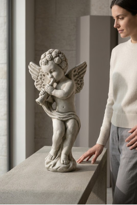 Angelo Scultura Design Statua da 27 cm per giardino Figure Statue