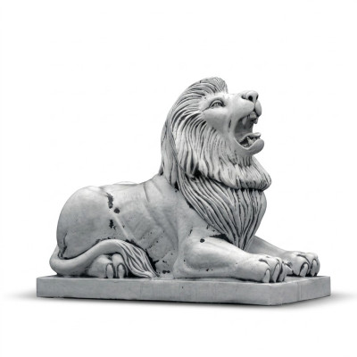 Figura di leone XXL decorazione da giardino terrazza scultura in pietra