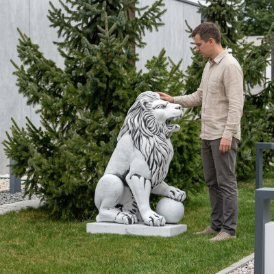 Nobile cavaliere leone statua scultura figure sculture giardino.