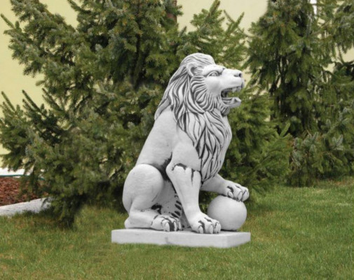 Nobile cavaliere leone statua scultura figure sculture giardino.