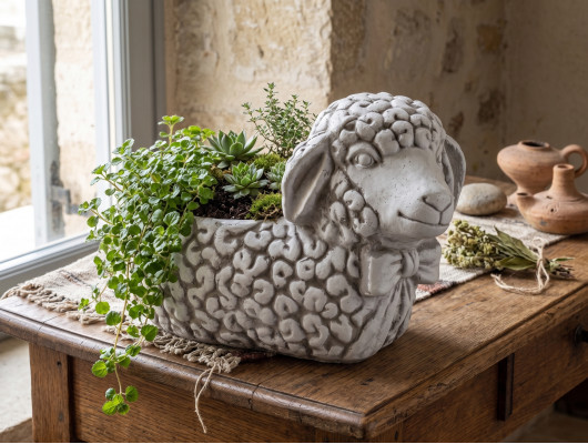 Design Decorazione Vaso da fiori Top Planter Contenitore di piante Figura Pentole Viso Scultura