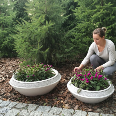 Vaso da fiori, vaso per piantare, decorazione, vasi, figura naturale, giardino, vasi per fiori.