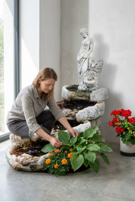 Contenitore di fiori naturale vaso da piantare decorazione giardino vasi vasi da fiori figura