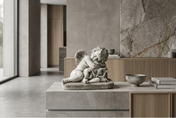 Angelo Bambini Scultura Design Figura Statua Giardino Figure Statue