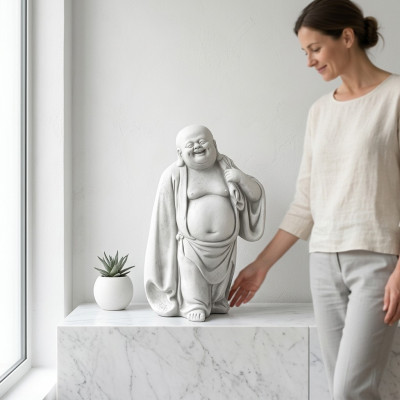 Statua di Buddha felice Figurine da giardino Statues Scolpture Sculture