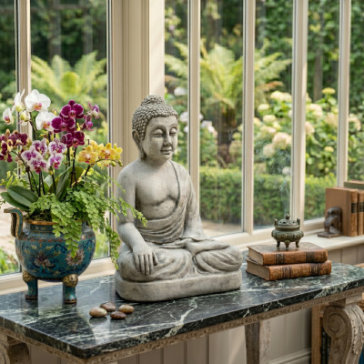 Statua di Buddha in Malesia per il giardino, figure, statue, scultura, sculture.
