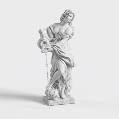 Statua da giardino "Signora Fontaine" 140 cm Statua di persona in cemento pietra