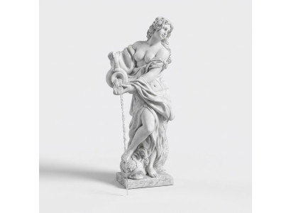 Statua da giardino "Signora Fontaine" 140 cm Statua di persona in cemento pietra