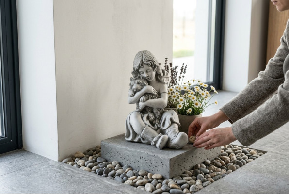 42 cm Scultura decorativa, figura di design Statua da giardino, figure, statue