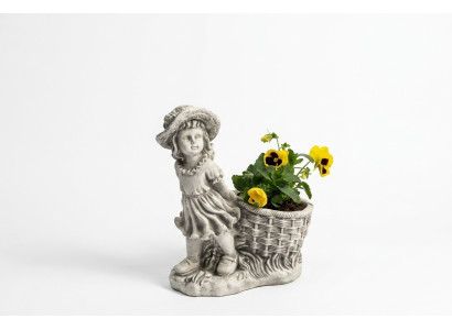 40cm Scultura decorativa Figura di design Statua Giardino Grigio Figure Statuette naturali