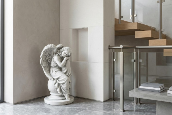 Angelo 36cm Scultura Design Statua Giardino Figure Statue