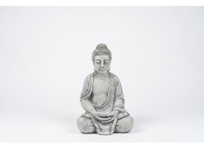Figura Buddha scultura in stile pietra. Grande scultura per giardino decorativo.