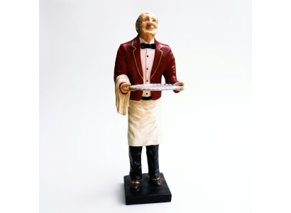 Cameriere Statua Scultura Figure Statuine Sculture Decorazione Supporto di Servizio Nuovo