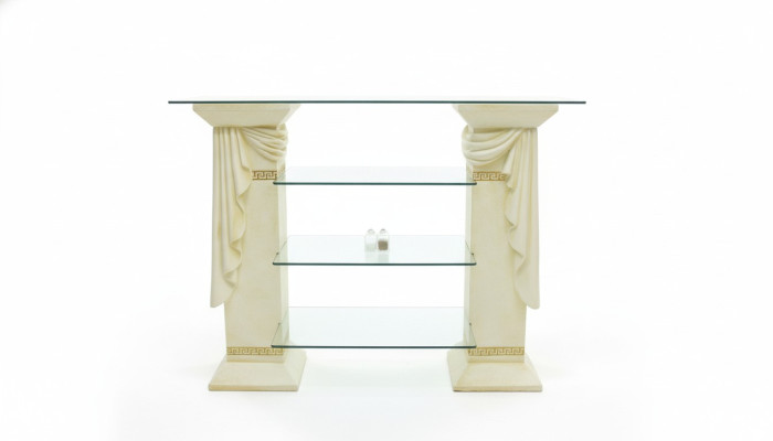 Design Vetrina Scaffale in vetro Colonna Armadio Vetrine Scaffali Armadio Madreperlato Sideboard