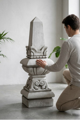 Colonna Figura Scultura Statue Design Giardino Decorazione s210018