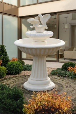 Fontana decorativa Zierbrunnen 136 cm scultura fontana decorazione giardino fontana stagno nuova.
