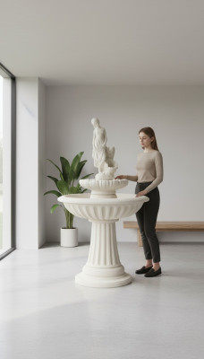 Fontana decorativa Zierbrunnen Springbrunnen 162 cm scultura fontana decorativa da giardino fontana stagno nuova