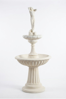 Zierbrunnen fontana 207cm scultura decorazione giardino fontana stagno nuovo