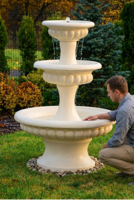 Fontana giardino laghetto fontana 211 cm fontana in pietra fontana da giardino fontana nuova.