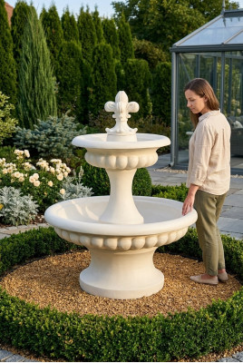 Zierbrunnen Fontana Decorativa 157 cm Scultura Fontana Decorazione Giardino Fontana Laghetto Nuovo