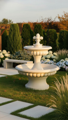 Zierbrunnen Fontana Decorativa 157 cm Scultura Fontana Decorazione Giardino Fontana Laghetto Nuovo